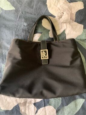Ralph Lauren small black nylon handbag